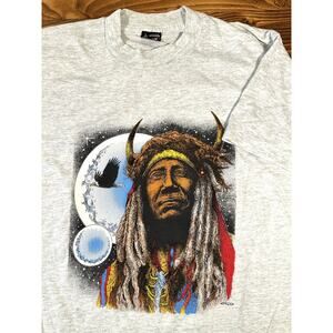 1991 Peck Native American Indian Vintage Single Stitch Large Tee Fotl Best Shirt